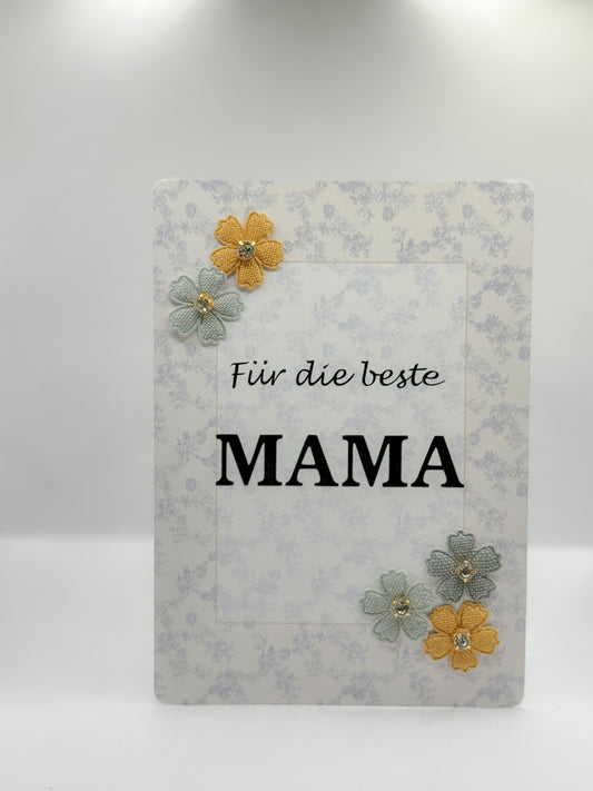 POSTKARTE Muttertag mit 3D Blumen und Umschlag inklusiv