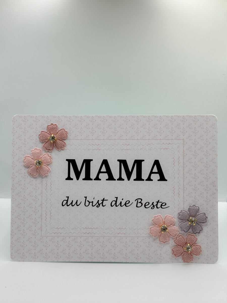 POSTKARTE Muttertag mit 3D Blumen und Umschlag inklusiv